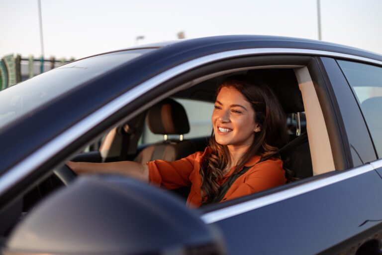 Photo,Of,Positive,Cheerful,Girl,Funky,Driver,Rider,Enjoy,Drive