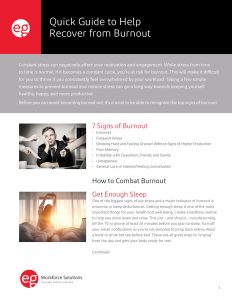 A quick guide to recover from burnout